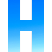 アルファベットのHの画像です